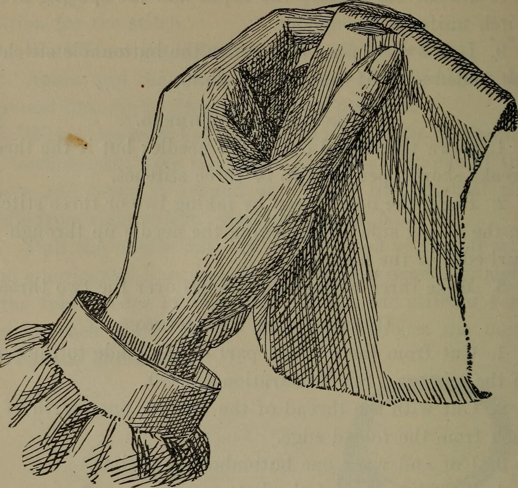 An illustration from Home and school sewing, 1901, leaf 127