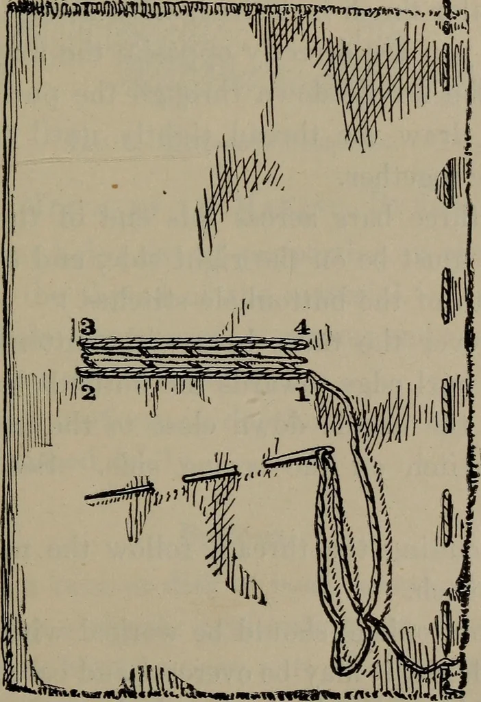 An illustration from Home and school sewing, 1901, leaf 128