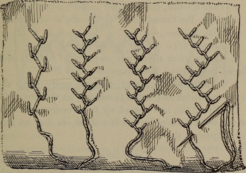 An illustration from Home and school sewing, 1901, leaf 140