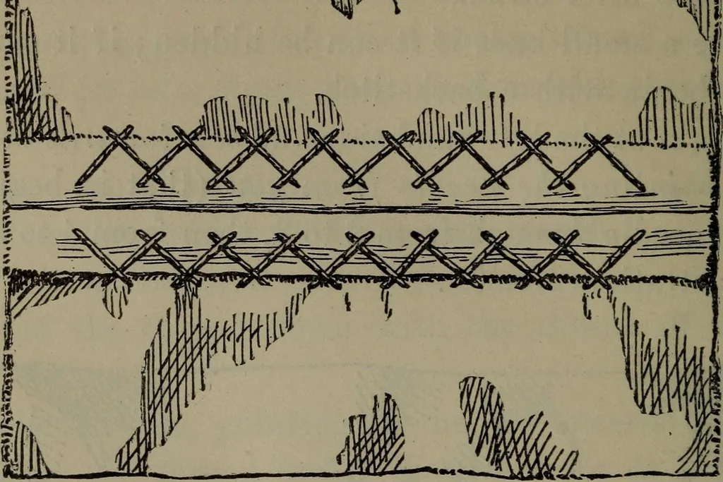 An illustration from Home and school sewing, 1901, leaf 143
