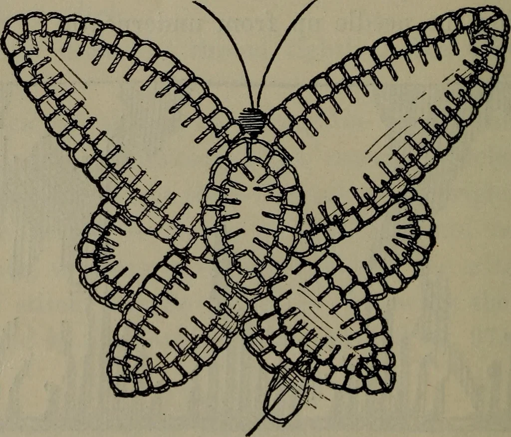 An illustration from Home and school sewing, 1901, leaf 147