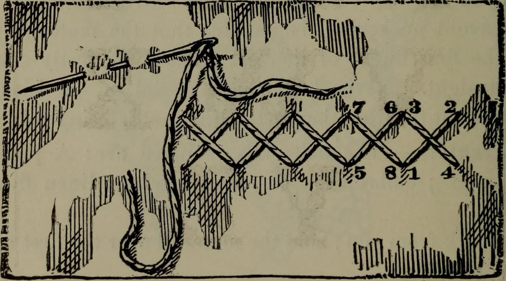 An illustration from Home and school sewing, 1901, leaf 149