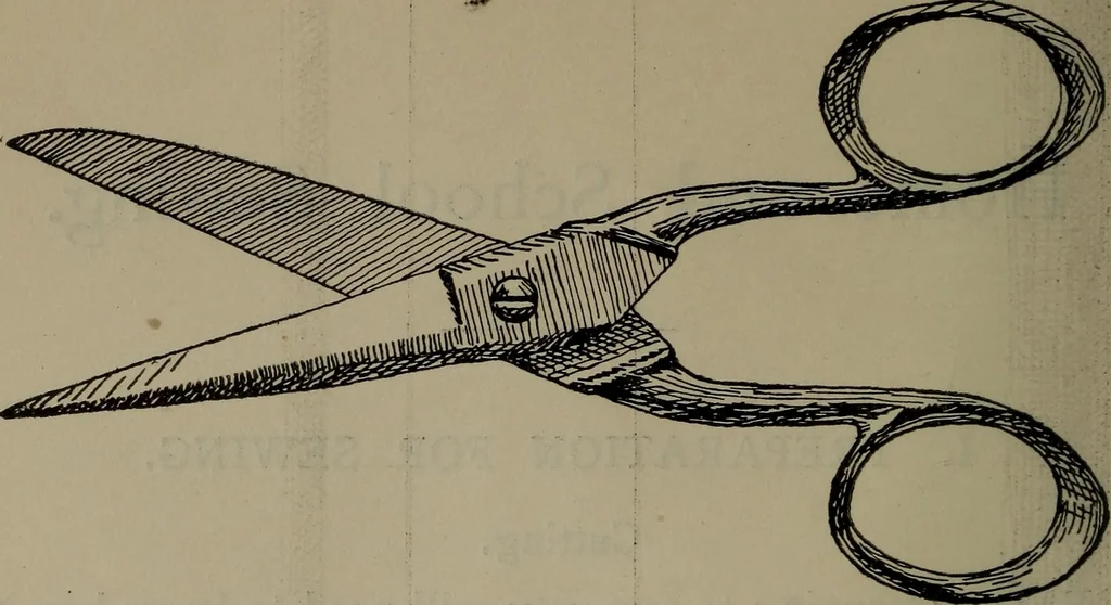 An illustration from Home and school sewing, 1901, leaf 17