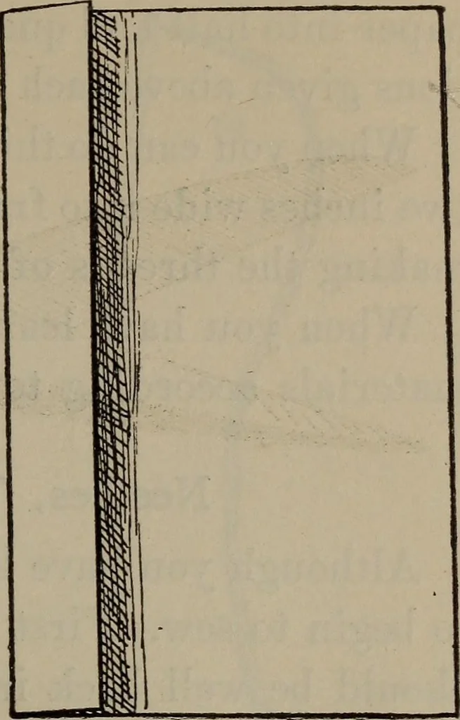 An illustration from Home and school sewing, 1901, leaf 18