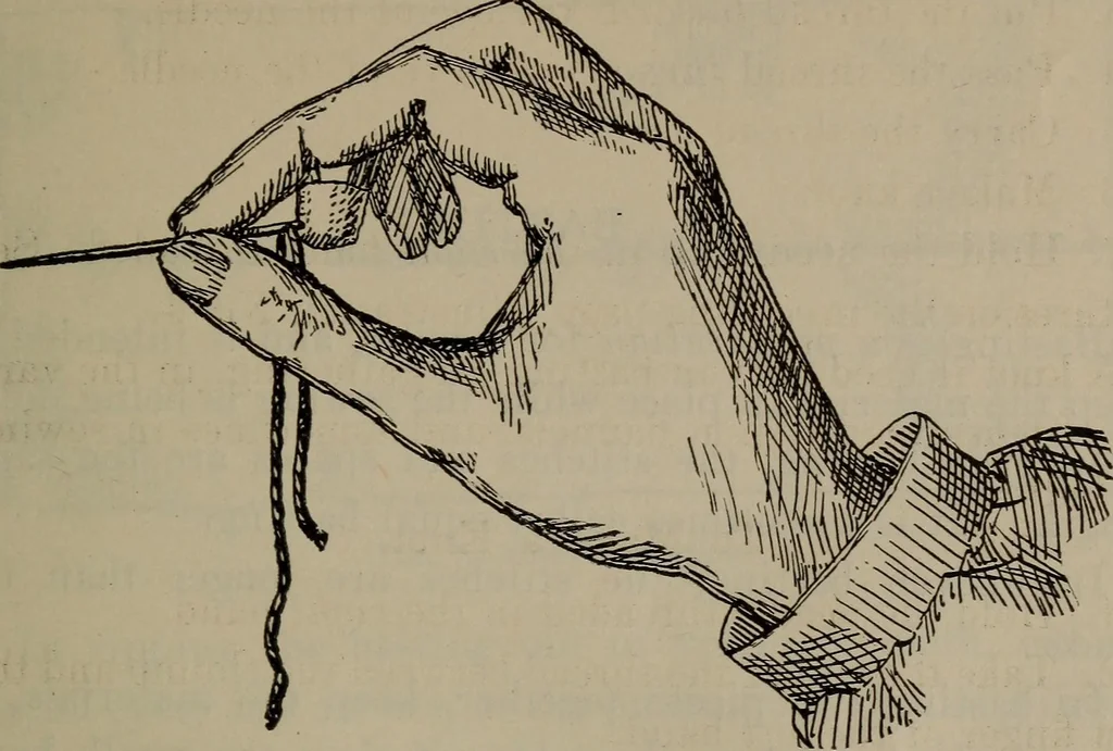 An illustration from Home and school sewing, 1901, leaf 22