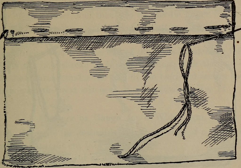 An illustration from Home and school sewing, 1901, leaf 28
