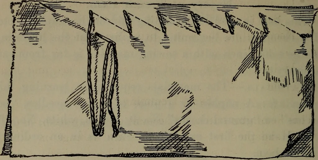 An illustration from Home and school sewing, 1901, leaf 33