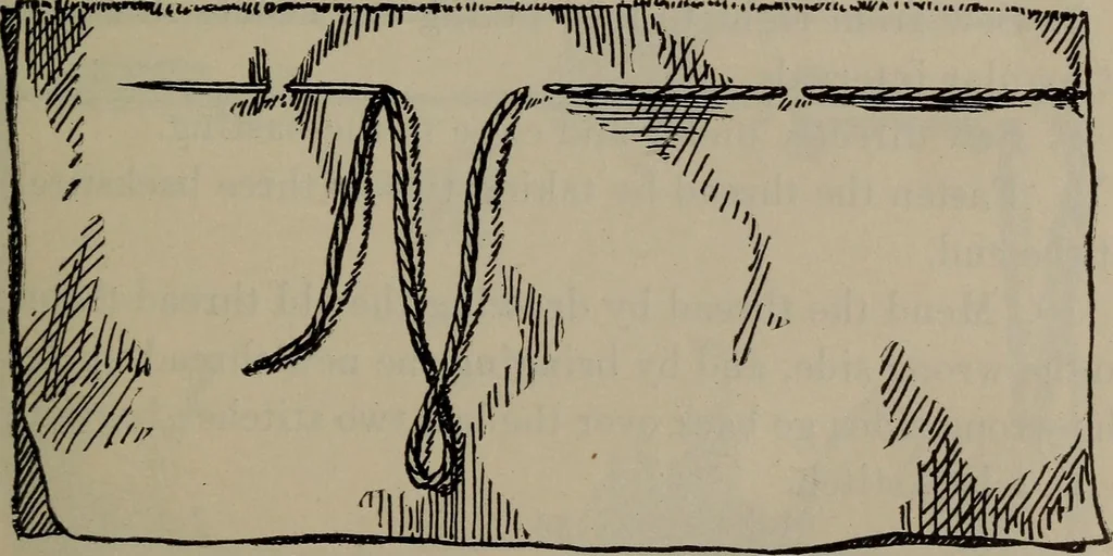 An illustration from Home and school sewing, 1901, leaf 38