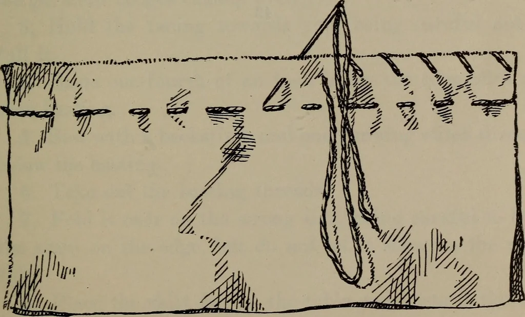 An illustration from Home and school sewing, 1901, leaf 44