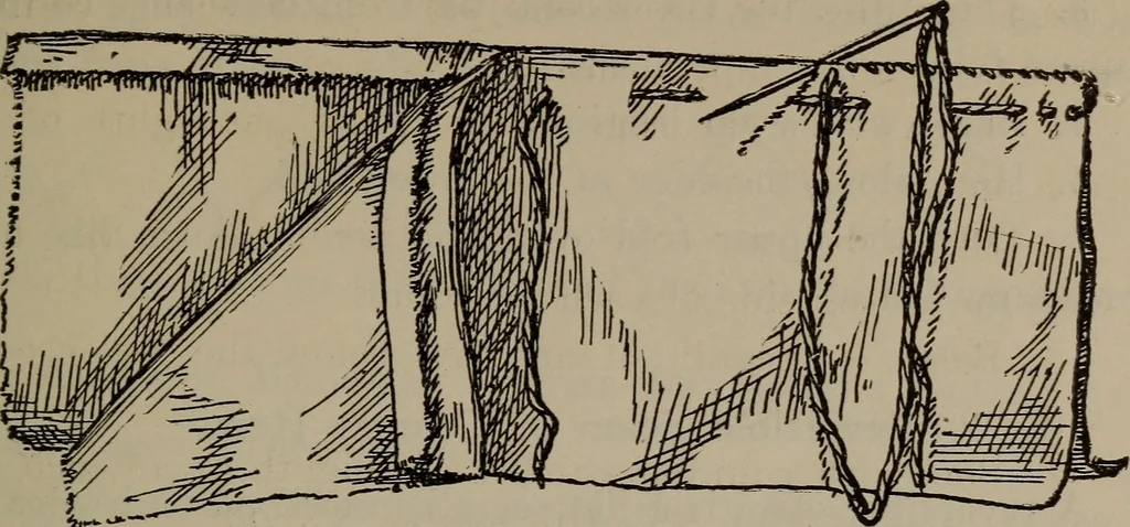 An illustration from Home and school sewing, 1901, leaf 58