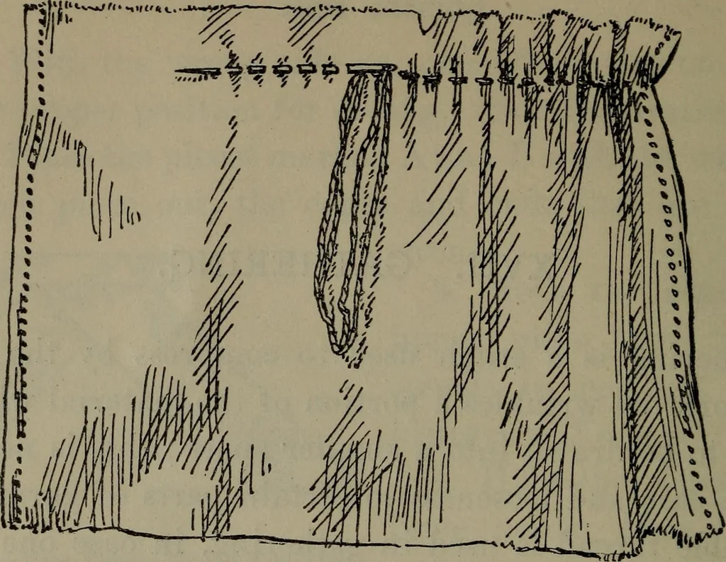 An illustration from Home and school sewing, 1901, leaf 79