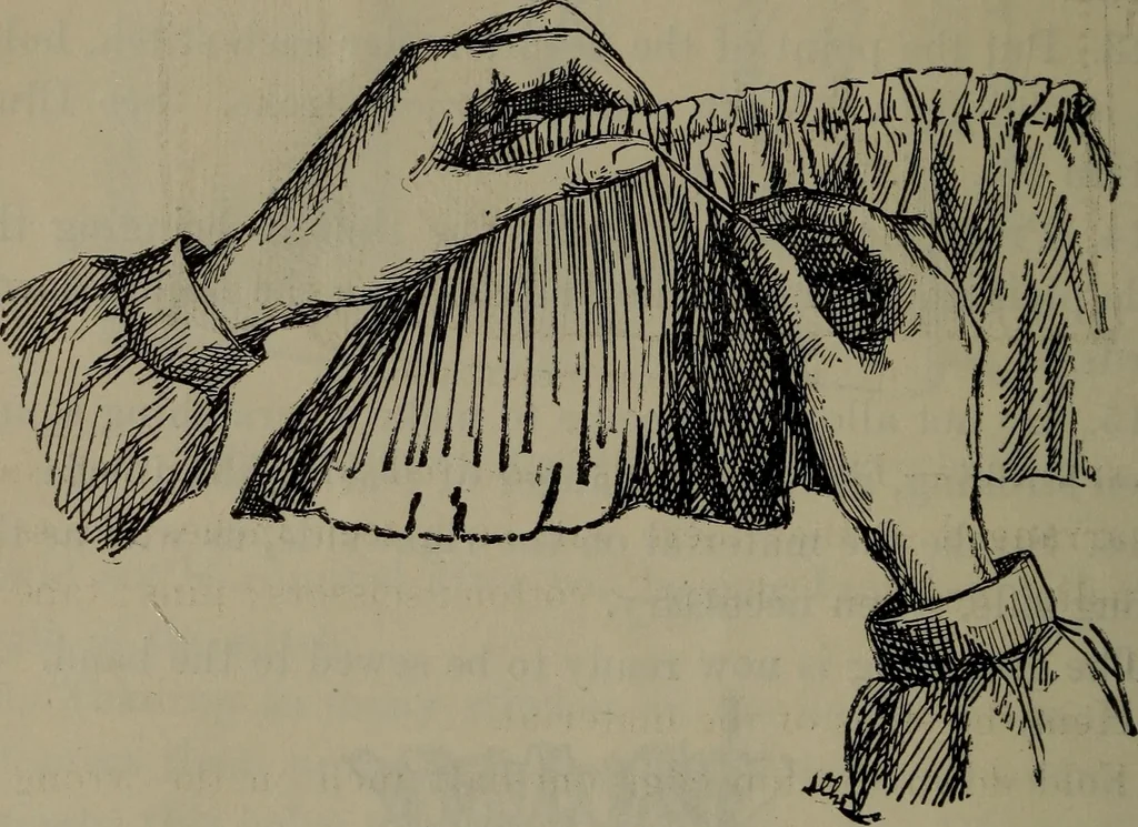 An illustration from Home and school sewing, 1901, leaf 81