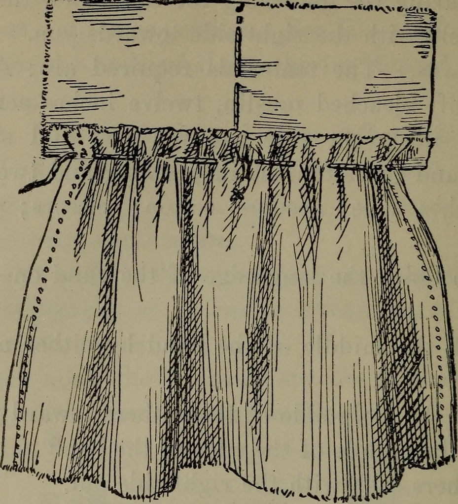 An illustration from Home and school sewing, 1901, leaf 95