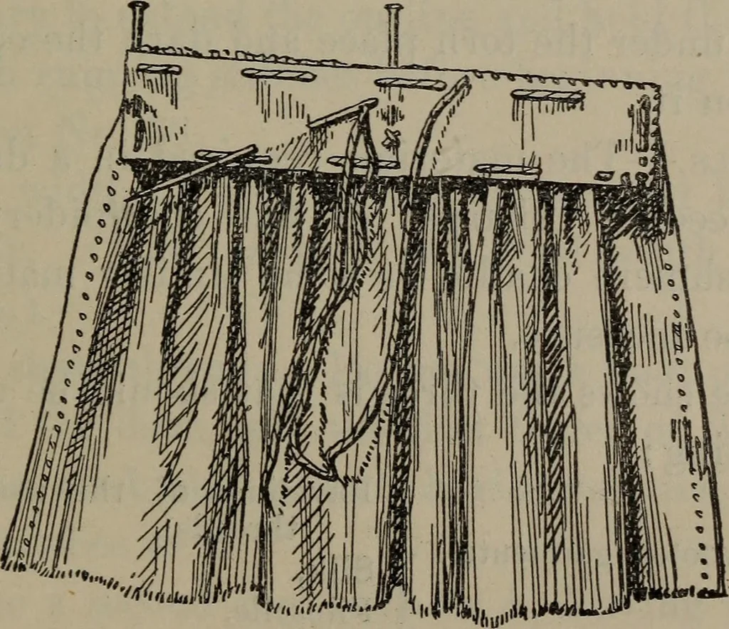 An illustration from Home and school sewing, 1901, leaf 96