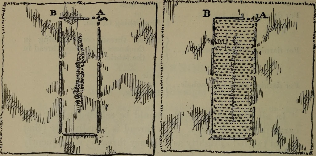 An illustration from Home and school sewing, 1901, leaf 99