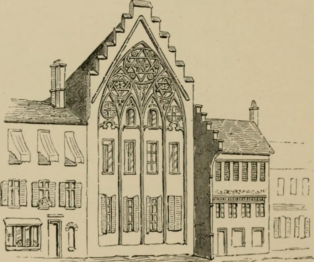 An illustration from Homes, haunts, and works of Rubens, Vandyke, Rembrandt, and Cuyp; the Dutch genre-painters; Michael Angelo and Raffaelle. Being a series of art-rambles in Belgium, Holland and Italy, 1872, leaf 101