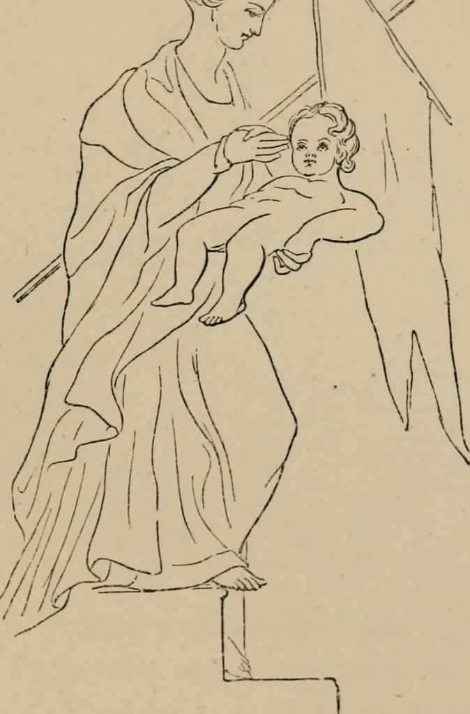 An illustration from Homes, haunts, and works of Rubens, Vandyke, Rembrandt, and Cuyp; the Dutch genre-painters; Michael Angelo and Raffaelle. Being a series of art-rambles in Belgium, Holland and Italy, 1872, leaf 106
