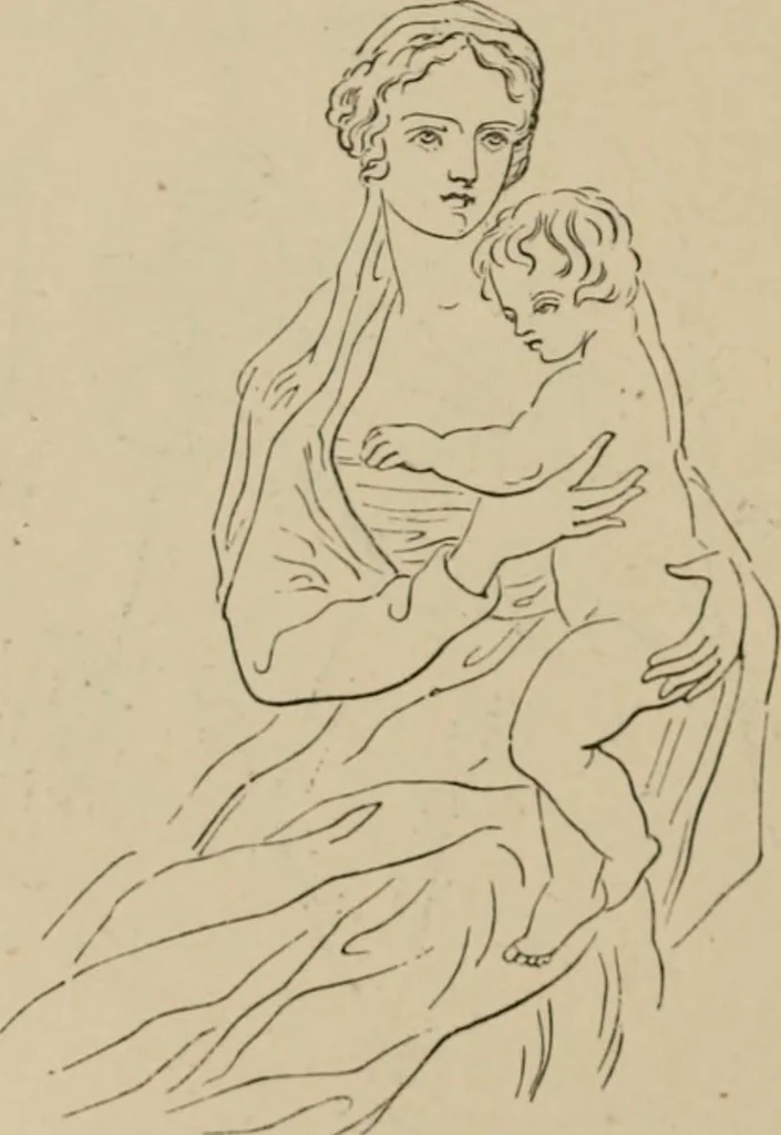 An illustration from Homes, haunts, and works of Rubens, Vandyke, Rembrandt, and Cuyp; the Dutch genre-painters; Michael Angelo and Raffaelle. Being a series of art-rambles in Belgium, Holland and Italy, 1872, leaf 107