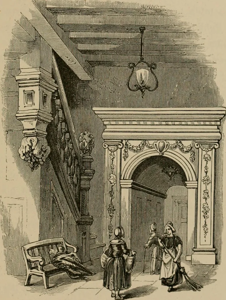 An illustration from Homes, haunts, and works of Rubens, Vandyke, Rembrandt, and Cuyp; the Dutch genre-painters; Michael Angelo and Raffaelle. Being a series of art-rambles in Belgium, Holland and Italy, 1872, leaf 200
