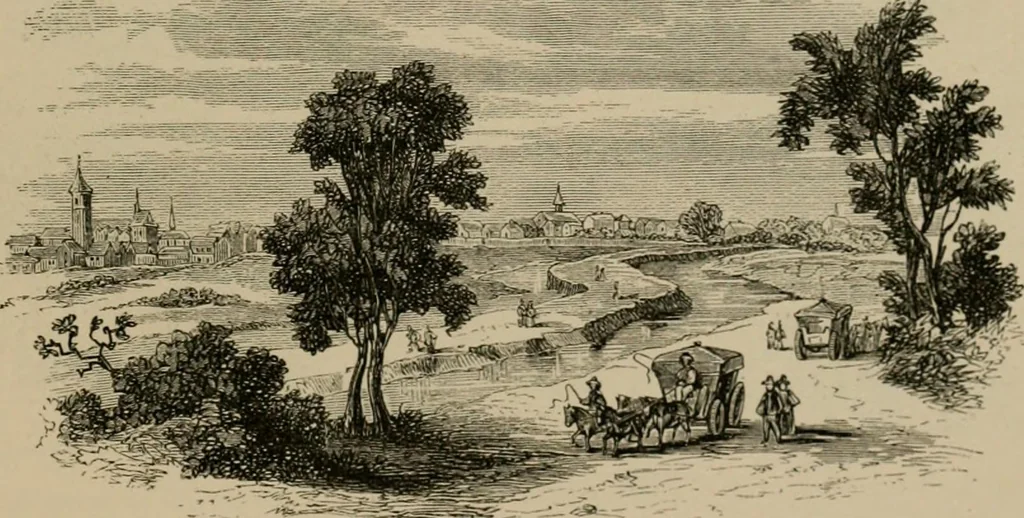 An illustration from Homes, haunts, and works of Rubens, Vandyke, Rembrandt, and Cuyp; the Dutch genre-painters; Michael Angelo and Raffaelle. Being a series of art-rambles in Belgium, Holland and Italy, 1872, leaf 210