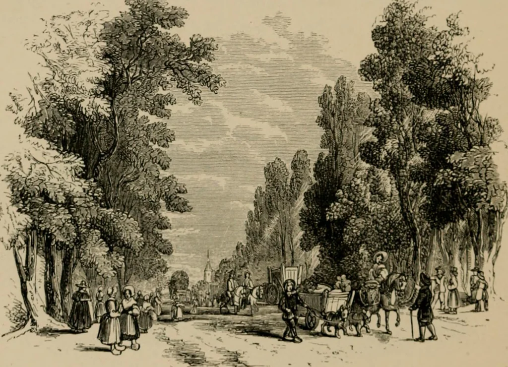 An illustration from Homes, haunts, and works of Rubens, Vandyke, Rembrandt, and Cuyp; the Dutch genre-painters; Michael Angelo and Raffaelle. Being a series of art-rambles in Belgium, Holland and Italy, 1872, leaf 211