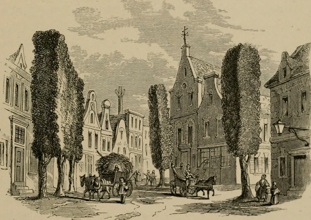 An illustration from Homes, haunts, and works of Rubens, Vandyke, Rembrandt, and Cuyp; the Dutch genre-painters; Michael Angelo and Raffaelle. Being a series of art-rambles in Belgium, Holland and Italy, 1872, leaf 234