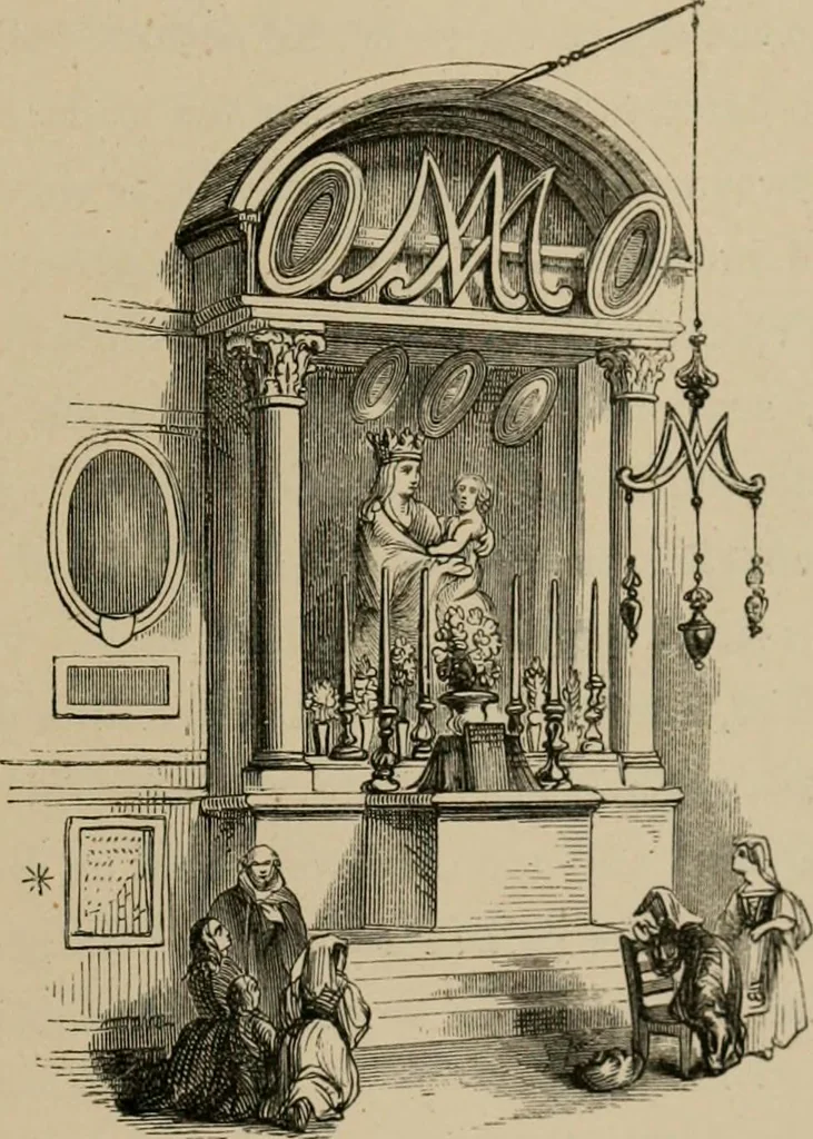 An illustration from Homes, haunts, and works of Rubens, Vandyke, Rembrandt, and Cuyp; the Dutch genre-painters; Michael Angelo and Raffaelle. Being a series of art-rambles in Belgium, Holland and Italy, 1872, leaf 278