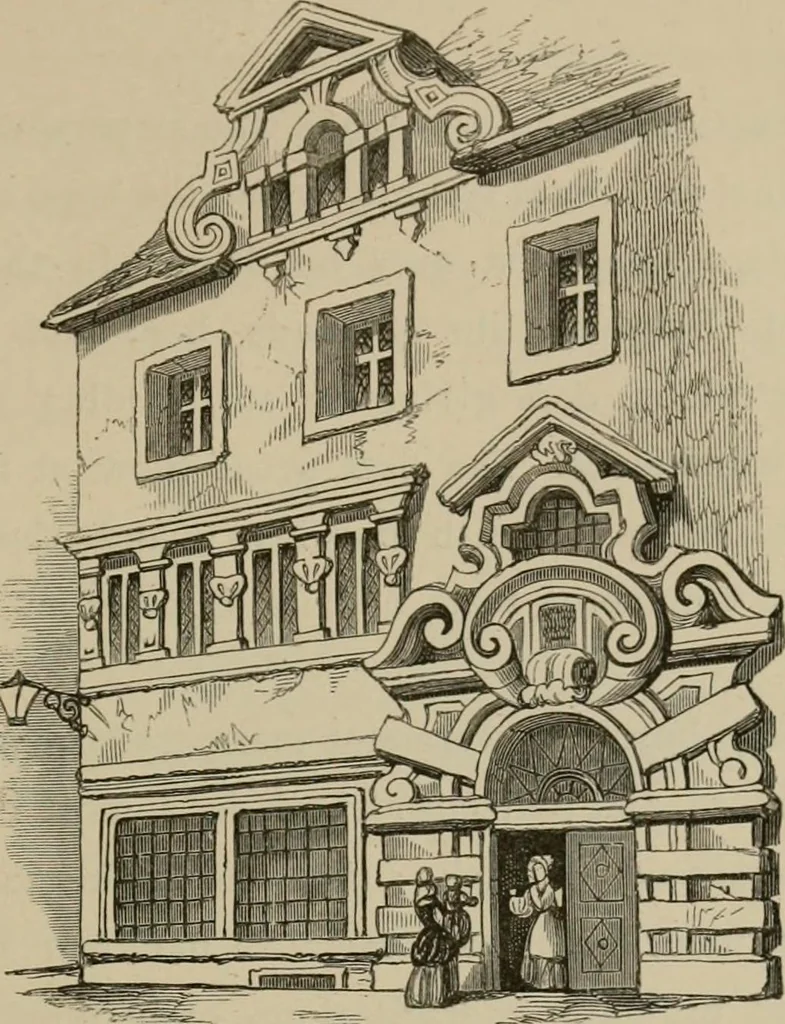 An illustration from Homes, haunts, and works of Rubens, Vandyke, Rembrandt, and Cuyp; the Dutch genre-painters; Michael Angelo and Raffaelle. Being a series of art-rambles in Belgium, Holland and Italy, 1872, leaf 58