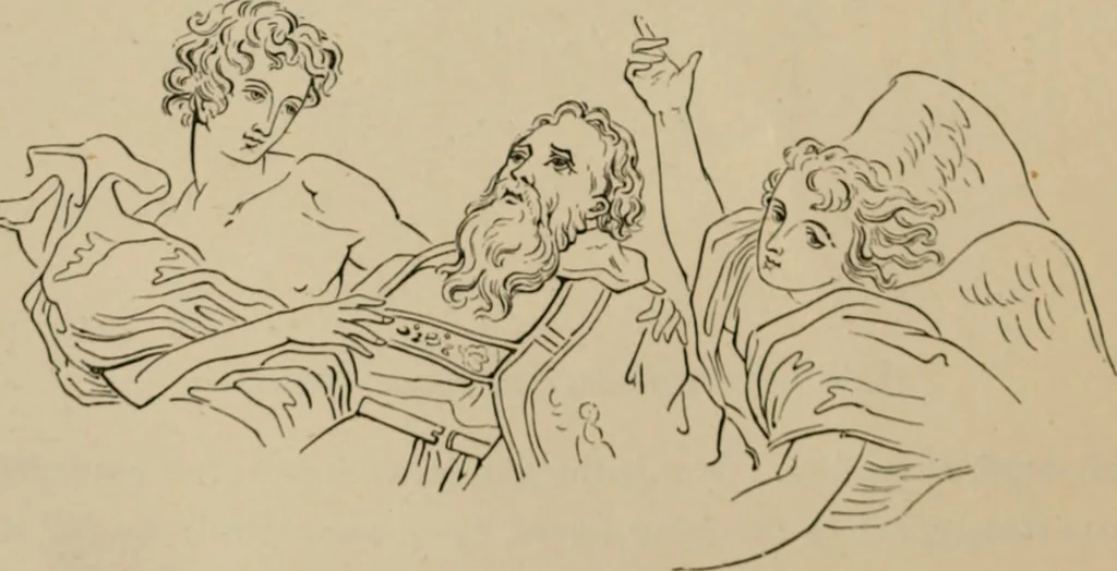 An illustration from Homes, haunts, and works of Rubens, Vandyke, Rembrandt, and Cuyp; the Dutch genre-painters; Michael Angelo and Raffaelle. Being a series of art-rambles in Belgium, Holland and Italy, 1872, leaf 73