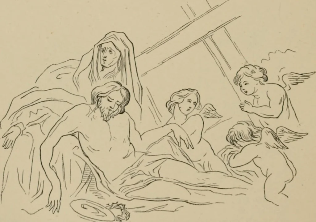 An illustration from Homes, haunts, and works of Rubens, Vandyke, Rembrandt, and Cuyp; the Dutch genre-painters; Michael Angelo and Raffaelle. Being a series of art-rambles in Belgium, Holland and Italy, 1872, leaf 89