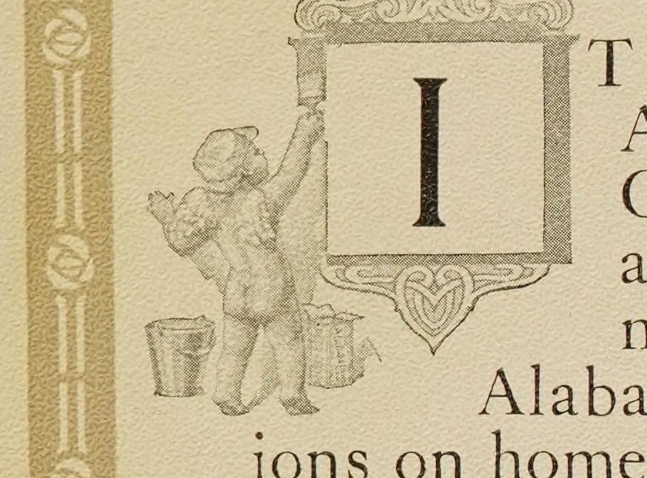 An illustration from Homes healthful and beautiful : sane & sanitary decoration of homes, illustrated with designs in Alabastine tints with descriptive letter press, 1906, leaf 11