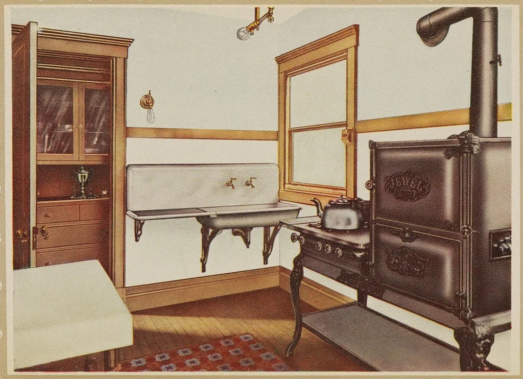 An illustration from Homes healthful and beautiful : sane & sanitary decoration of homes, illustrated with designs in Alabastine tints with descriptive letter press, 1906, leaf 36