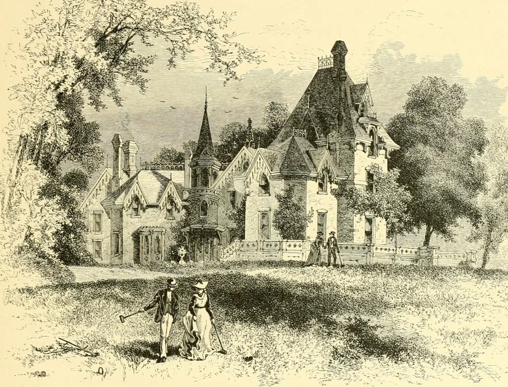 An illustration from The homes of America : with one hundred and three illustrations, 1879, leaf 158