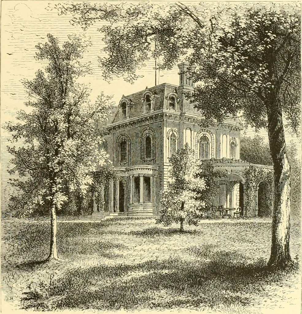 An illustration from The homes of America : with one hundred and three illustrations, 1879, leaf 160