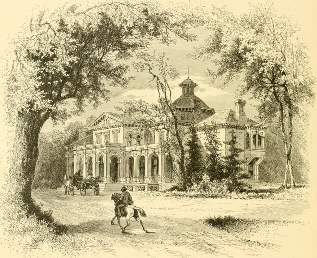 An illustration from The homes of America : with one hundred and three illustrations, 1879, leaf 175