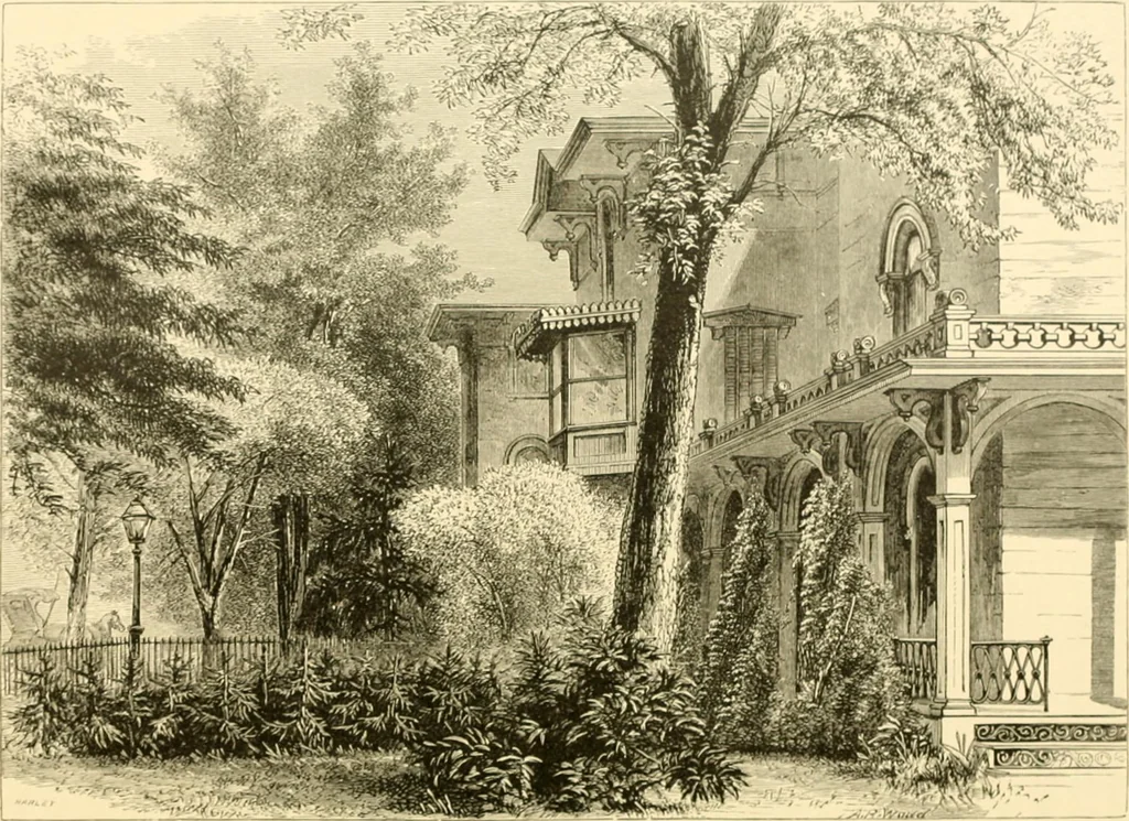 An illustration from The homes of America : with one hundred and three illustrations, 1879, leaf 183