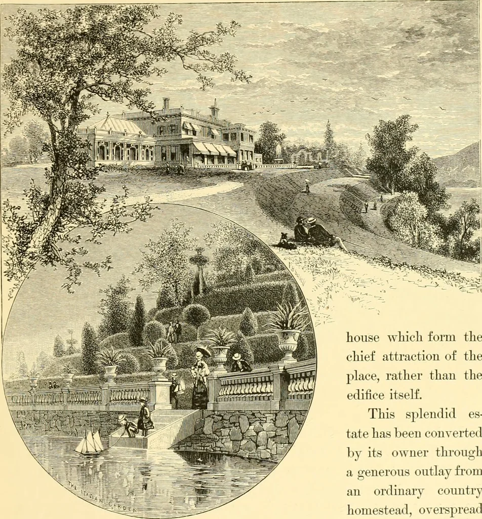 An illustration from The homes of America : with one hundred and three illustrations, 1879, leaf 200