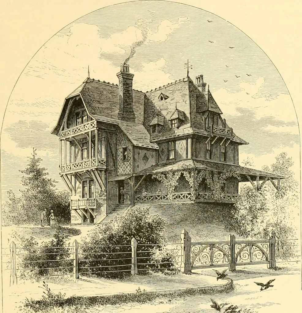 An illustration from The homes of America : with one hundred and three illustrations, 1879, leaf 208
