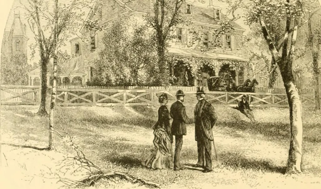 An illustration from The homes of America : with one hundred and three illustrations, 1879, leaf 217
