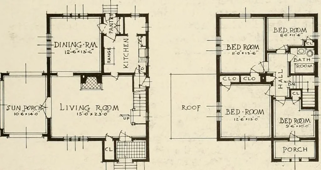 An illustration from Homes of moderate size; a collection of photographs and plans of modern suburban and country homes, following the colonial, Italian and English architectural styles, and arranged accordingly, 1921, leaf 102