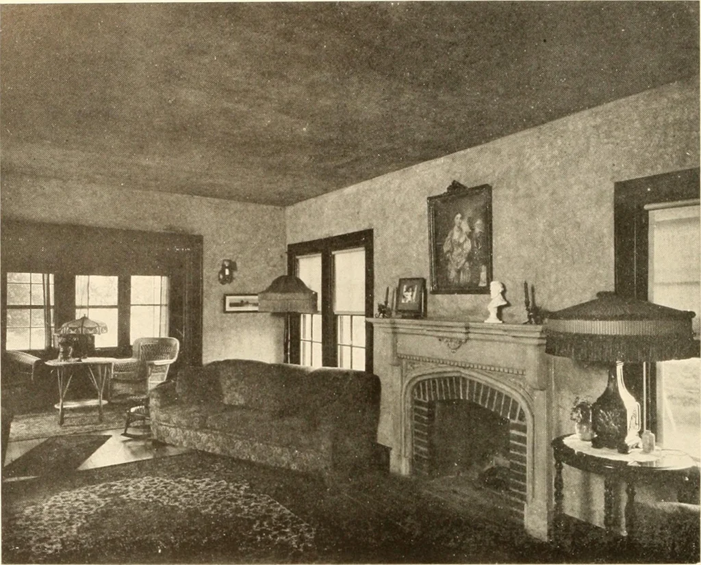 An illustration from Homes of moderate size; a collection of photographs and plans of modern suburban and country homes, following the colonial, Italian and English architectural styles, and arranged accordingly, 1921, leaf 113