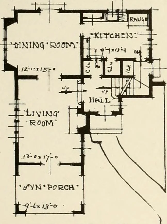 An illustration from Homes of moderate size; a collection of photographs and plans of modern suburban and country homes, following the colonial, Italian and English architectural styles, and arranged accordingly, 1921, leaf 114