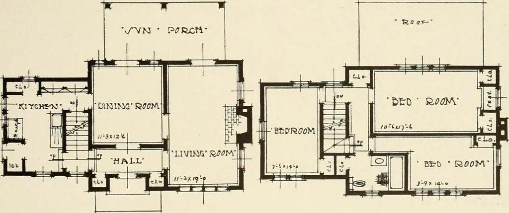 An illustration from Homes of moderate size; a collection of photographs and plans of modern suburban and country homes, following the colonial, Italian and English architectural styles, and arranged accordingly, 1921, leaf 122