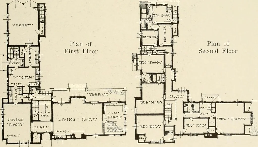 An illustration from Homes of moderate size; a collection of photographs and plans of modern suburban and country homes, following the colonial, Italian and English architectural styles, and arranged accordingly, 1921, leaf 132