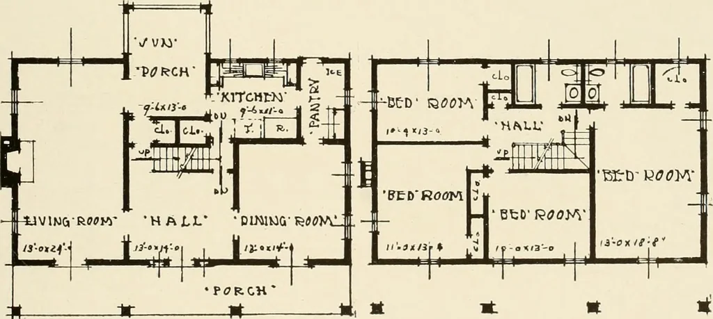 An illustration from Homes of moderate size; a collection of photographs and plans of modern suburban and country homes, following the colonial, Italian and English architectural styles, and arranged accordingly, 1921, leaf 142