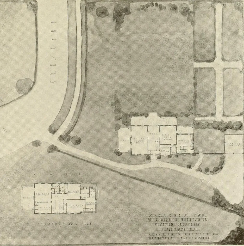 An illustration from Homes of moderate size; a collection of photographs and plans of modern suburban and country homes, following the colonial, Italian and English architectural styles, and arranged accordingly, 1921, leaf 144