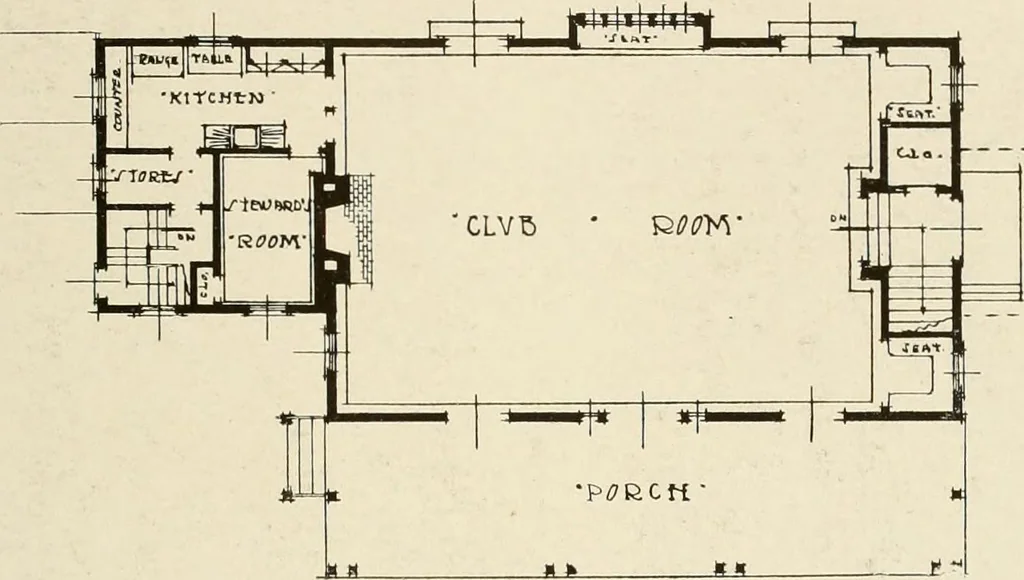 An illustration from Homes of moderate size; a collection of photographs and plans of modern suburban and country homes, following the colonial, Italian and English architectural styles, and arranged accordingly, 1921, leaf 148