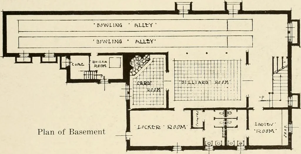 An illustration from Homes of moderate size; a collection of photographs and plans of modern suburban and country homes, following the colonial, Italian and English architectural styles, and arranged accordingly, 1921, leaf 148