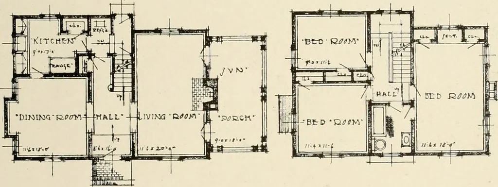 An illustration from Homes of moderate size; a collection of photographs and plans of modern suburban and country homes, following the colonial, Italian and English architectural styles, and arranged accordingly, 1921, leaf 26