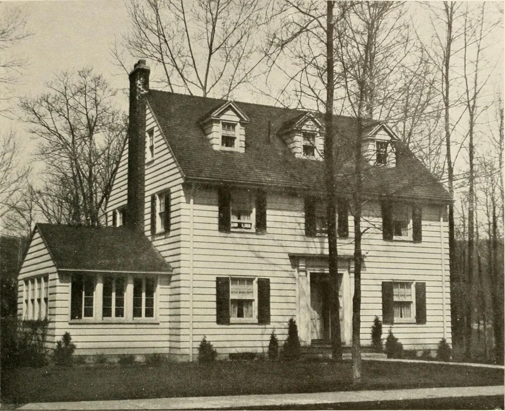An illustration from Homes of moderate size; a collection of photographs and plans of modern suburban and country homes, following the colonial, Italian and English architectural styles, and arranged accordingly, 1921, leaf 36